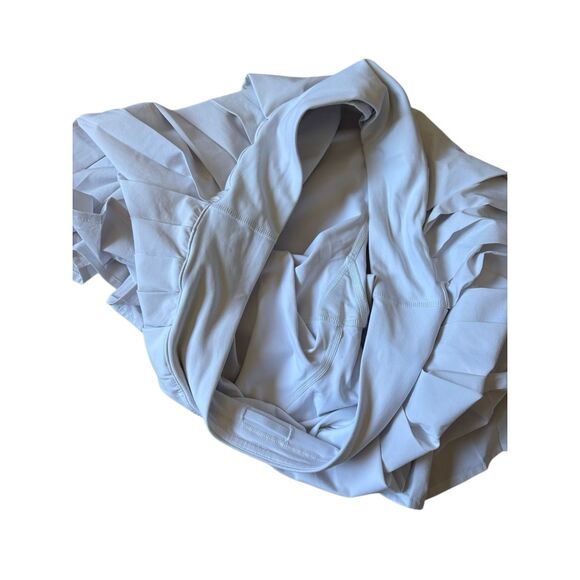 Lululemon Side Pleat High Rise Tennis White Skirt Skort size 10 White Athletic - Picture 10 of 12